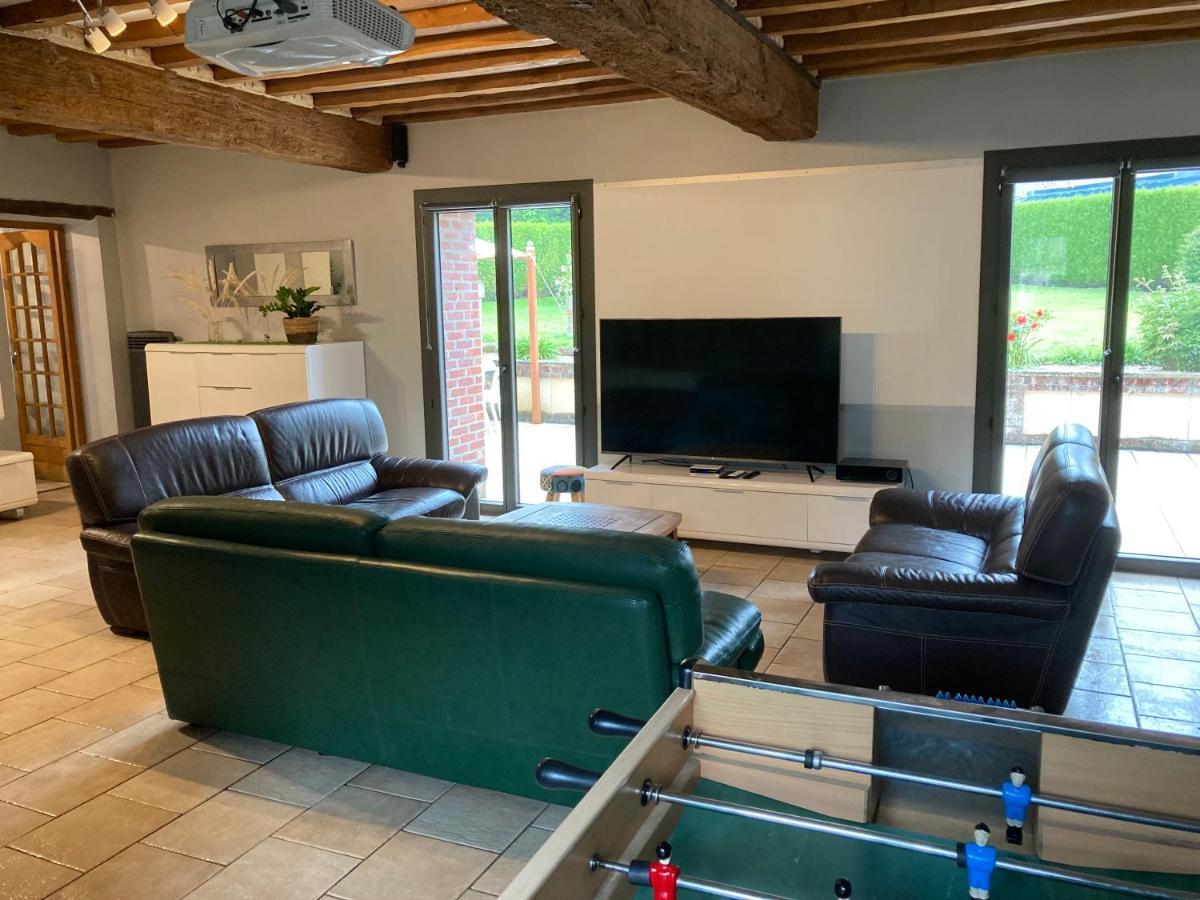 Disponible Pour Le Grand Week-End Du 8 Mai, Grande Maison Pour 12-15 Personnes Avec Jardin, Petanque, Baby Foot, Cheminee Et Barbecue Ganzeville Kültér fotó