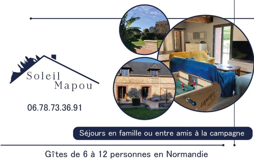 Disponible Pour Le Grand Week-End Du 8 Mai, Grande Maison Pour 12-15 Personnes Avec Jardin, Petanque, Baby Foot, Cheminee Et Barbecue Ganzeville Kültér fotó